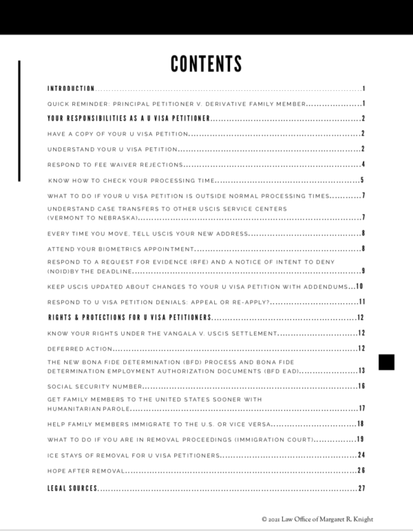 What You Should Know About the U Visa PART 2: Your Responsibilities, Rights, and Protections While Your U Visa Petition is Pending - Image 2